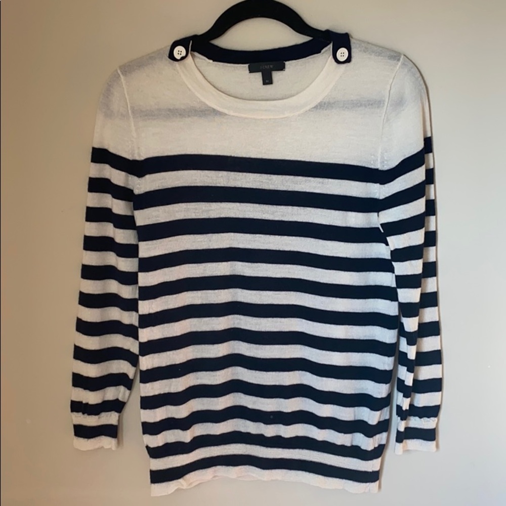 J. crew striped merino wool sweater